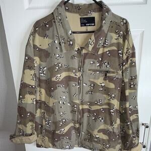 EPTM Camouflage Military Jacket Full Zip Zipper Accent Men's Regular XXL Short